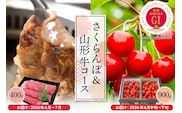 【2026年 全2回定期便】GI 東根さくらんぼ 「佐藤錦」＆山形牛コース （2026年6月からスタート）hi999-049