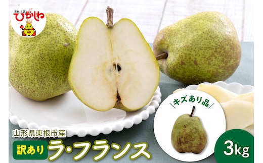【令和8年産 先行予約】山形 ラ・フランス 家庭用（訳あり）3kg 山形県 東根市 鈴木農園提供 hi069-019