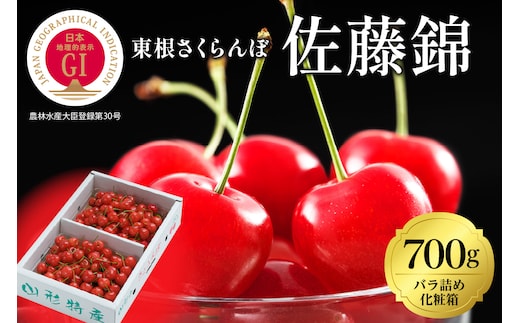 2026年 GI東根さくらんぼ「佐藤錦」700gバラ詰め(350g×2ﾊﾟｯｸ) 秀品 Lサイズ 東根農産センター提供 山形県 東根市 hi027-217