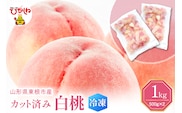 【瞬間冷凍】東根市産 カット済み 白桃 500g×2袋 東根農産センター提供 hi027-250