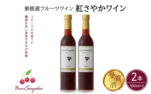 紅さやかワイン500ml×2本セット 山形県 東根市 合同会社 Fruit Winery Esprit提供 hi108-004