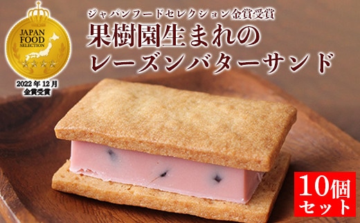 【ジャパン・フード・セレクション金賞受賞】果樹園生まれの レーズンバターサンド 10個セット 『漆山果樹園』 山形県 南陽市 [931]
