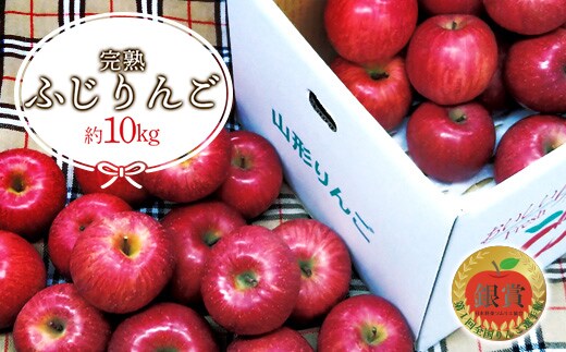 【令和7年産先行予約】 雪んこ 完熟ふじりんご 約10kg バラ詰め 《令和8年1月上旬～発送》 【全国りんご選手権 銀賞】 『船中農園』 りんご リンゴ ふじ ふじりんご 完熟 果物 フルーツ デザート 山形県 南陽市 [696]