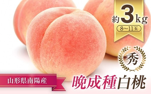 【令和9年産先行予約】 晩成のもも「あぶくま・だて白桃・西王母 等」約3kg (8～11玉) 《令和9年8月下旬～発送》 『生産者 佐藤 勇二』 桃 モモ 果物 フルーツ 産地直送 [967]