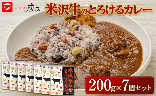 米沢牛のとろけるカレー (200g×7個セット)『スパイスキッチン成ス』 山形県 南陽市 [1797]