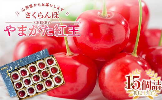 【令和8年産先行予約】 【農林水産大臣賞受賞農家】 さくらんぼ 「やまがた紅王」 15個詰 (秀以上 3L) 《令和8年6月中旬～発送》 『長谷部農園』 山形県 南陽市 [2053]