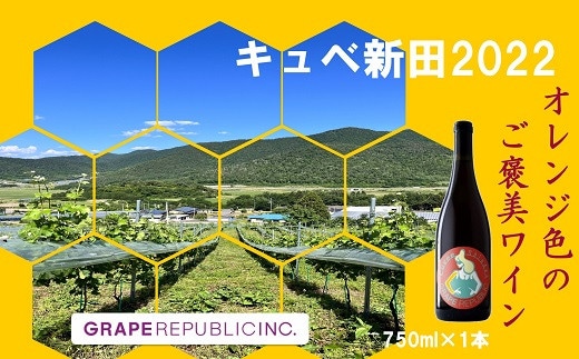 【数量限定】 オレンジワイン「キュベ新田2022」 750ml × 1本 『(株)グレープリパブリック』 山形県 南陽市 [2361]