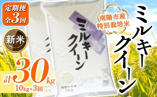 【令和8年産 新米 先行予約】【金賞受賞農家】 《定期便3回》 特別栽培米 ミルキークイーン 計10kg(5kg×2袋)×3か月 《令和8年9月下旬～発送》 『あおきライスファーム』[2410-R8]