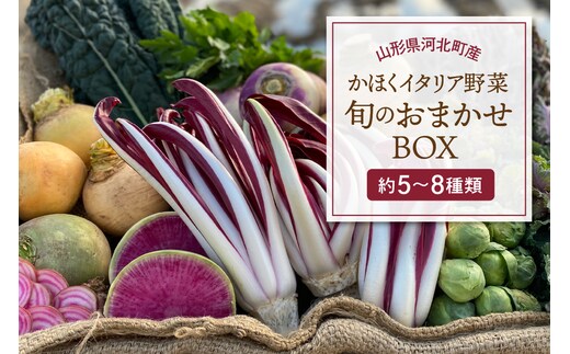 かほくイタリア野菜旬のおまかせBOX（約5～8種類） 野菜の説明&おしゃれな料理が簡単に作れちゃうレシピ付き♪