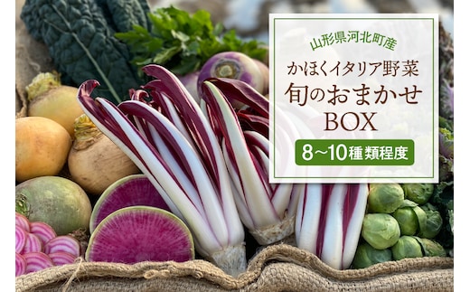 かほくイタリア野菜旬のおまかせBOX（約8～10種類） 野菜の説明&おしゃれな料理が簡単に作れちゃうレシピ付き♪