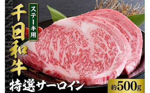 千日和牛 特選サーロインステーキ 約500g（ 山形牛 ）
