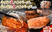 山形牛入り牛タン生ハンバーグ5個と山形牛入り国産牛と山形県産豚生ハンバーグ5個 食べ比べセット