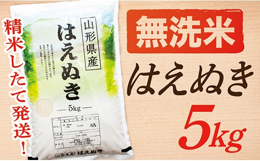 【令和7年産】【無洗米】山形県産はえぬき5kg