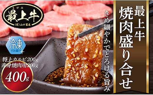 【冷凍】最上牛焼肉盛合せ(特上カルビ200ｇ+赤身焼肉用200ｇ) within2025