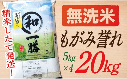 【令和7年産】【無洗米】山形県産もがみ誉れ20kg