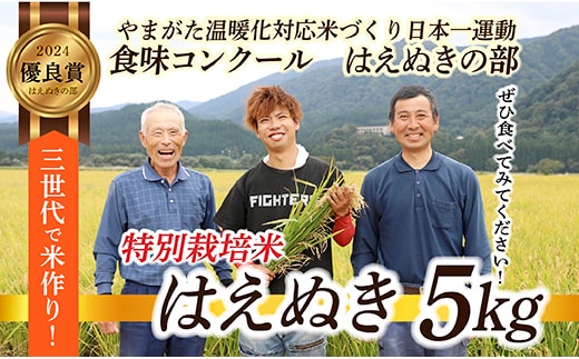 令和7年産 山形県 最上町産 特別栽培米 はえぬき 5kg