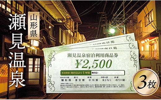 瀬見温泉利用券×3枚