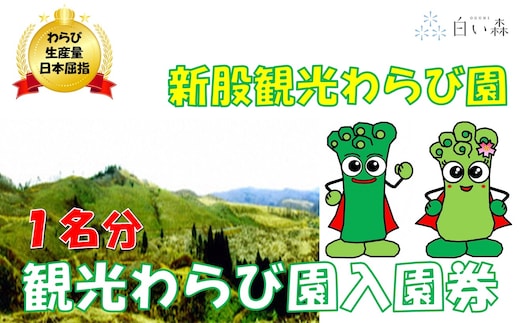 新股観光わらび園入園券（1名様分）