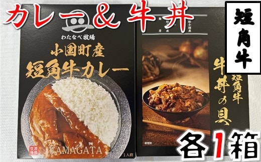 短角牛カレー・短角牛牛丼の具 各1箱 計2箱