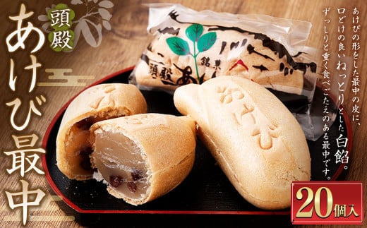 頭殿あけび最中 20個入 最中 もなか モナカ あけび アケビ 白餡 白あん 和菓子 スイーツ お菓子 おかし おやつ 【2025年10月上旬より発送開始予定】