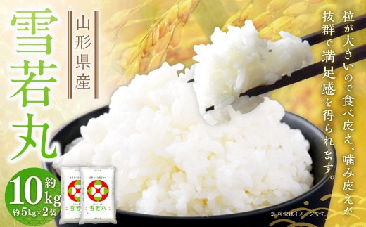 雪若丸〈令和7年産〉 約10kg(約5kg×2袋セット) 白米 10キロ 精米 ブランド米 お米 山形県 白鷹町 【2026年3月上旬まで発送】