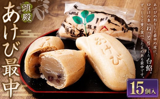 頭殿あけび最中 15個入 最中 もなか モナカ あけび アケビ 白餡 白あん 和菓子 スイーツ お菓子 おかし おやつ 【2025年10月上旬より順次発送開始予定】