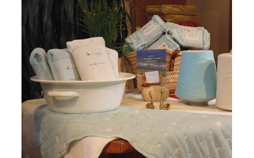 【丸栄ふとん店】 一本の水路ガーゼタオル 2本 詰合せ 雑貨 日用品 