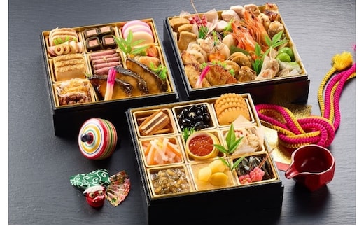 おせち おせち料理 「寿」 三段重 冷蔵 2026 三段 お節 贅沢 福島 福島県 郡山 郡山市 《オンライン決済》