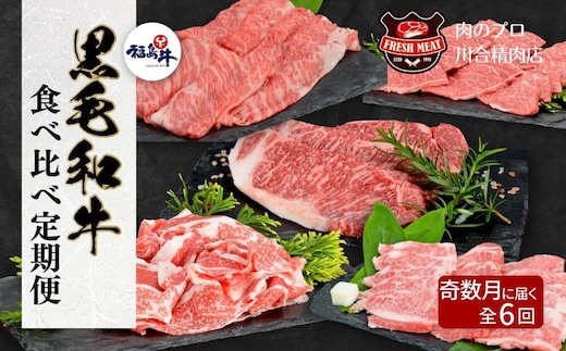 【奇数月に6回に分けてお届け】 福島牛 食べ比べ 定期便 6回 定期便 パック 冷凍保存 肉 牛肉 焼肉 ステーキ すき焼き しゃぶしゃぶ 食べくらべ 人気 ランキング おすすめ グルメ お歳暮 冬ギフト ギフト 故郷 ふるさと 納税 福島 ふくしま 田村 田村市 たむら 川合精肉店