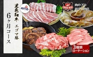  ＼毎月2種お届け 6回定期便／ 黒毛和牛 エゴマ豚 牛肉 豚肉 お肉 精肉 切り落とし 牛バラ 豚バラ 豚ロース ハンバーグ 冷凍餃子 冷凍 定期便 焼肉 すき焼き しゃぶしゃぶ パック 小分け ギフト 贈答 プレゼント 熨斗 のし 福島県 田村市 川合精肉店