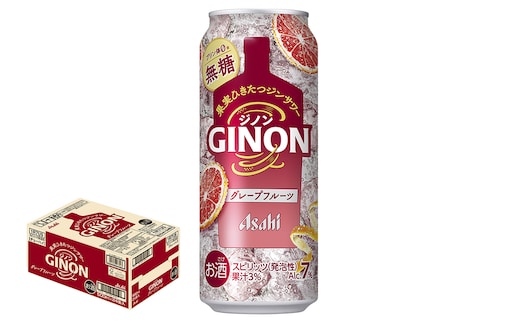 【6か月定期便】【福島のへそのまち もとみや産】アサヒGINONグレープフルーツ缶500ml×24本 【07214-0447】