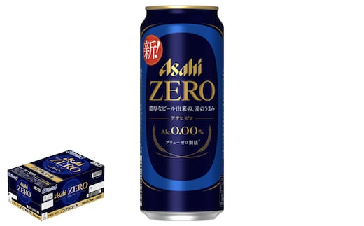 【6か月定期便】【福島のへそのまち もとみや産】アサヒゼロ500ml×24本 【07214-0435】
