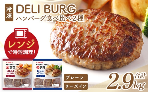 ハンバーグ食べ比べ 2種セット（計2.9kg）【07214-0316】