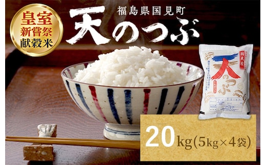 【令和8年産】米 国見町産 天のつぶ 20kg 5kg×4袋 ※2026年10月～発送