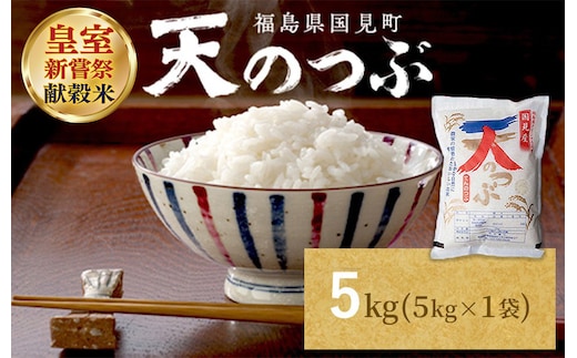 【令和8年産】米 国見町産 天のつぶ 5kg 5kg×1袋 ※2026年10月～発送