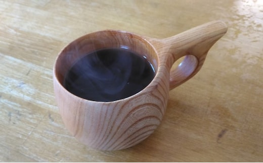 会津只見の天然木 ククサカップ 工芸品 食器 マグカップ 