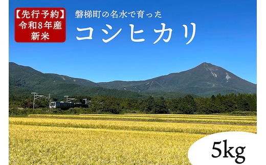 【先行予約】【令和8年産・新米】コシヒカリ5kg 磐梯町の名水で育ったコシヒカリ 10月下旬発送 会津産 磐梯町産 福島県産 精米
