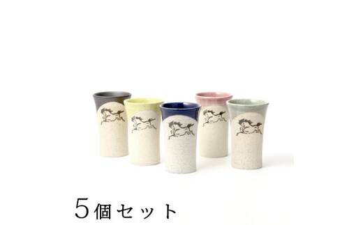 大堀相馬焼 松永窯 小タンブラー 5色セット【07461-0101】