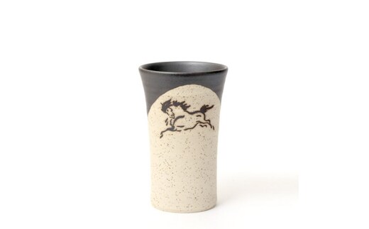 大堀相馬焼 松永窯 小タンブラー(ブラック)【07461-0103-1】