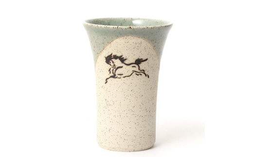 大堀相馬焼松永窯中タンブラー(グリーン)【07461-0104-2】