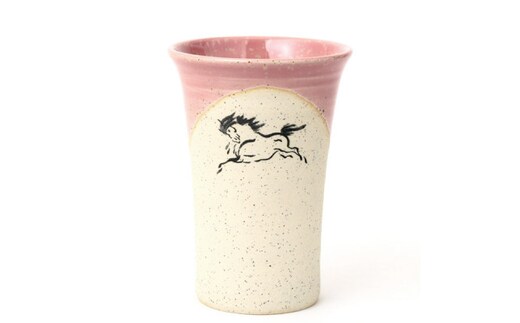 大堀相馬焼松永窯中タンブラー(ピンク)【07461-0104-3】