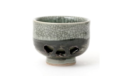 大堀相馬焼 松永窯 二重煎茶碗【07461-0115】