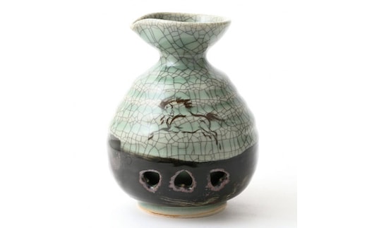 大堀相馬焼 松永窯 二重丸徳利【07461-0120】