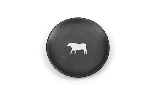 大堀相馬焼 ふくしま焼き物旅マップ 豆皿＜うし-飯舘村＞【07461-0155】