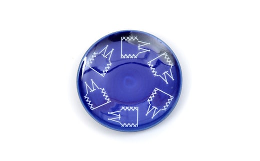 大堀相馬焼 ふくしま焼き物旅マップ 豆皿＜モクズガニ-南相馬市＞【07461-0157】