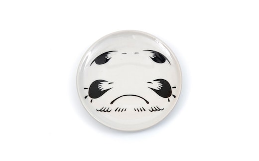 大堀相馬焼 ふくしま焼き物旅マップ 豆皿＜ダルマ市-双葉町＞【07461-0159】