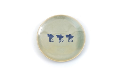 大堀相馬焼 ふくしま焼き物旅マップ 豆皿＜よさこい-富岡町＞【07461-0161】