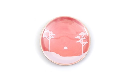 大堀相馬焼 ふくしま焼き物旅マップ 豆皿＜天神岬-楢葉町＞【07461-0162】