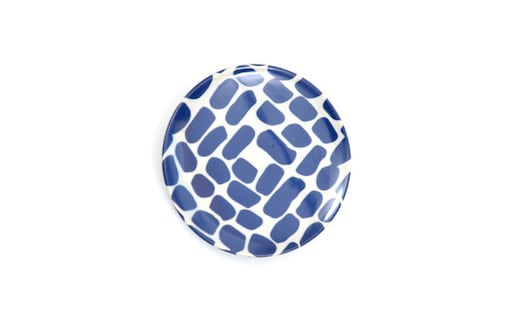 大堀相馬焼 ふくしま焼き物旅マップ 豆皿＜温泉-川内村＞【07461-0164】