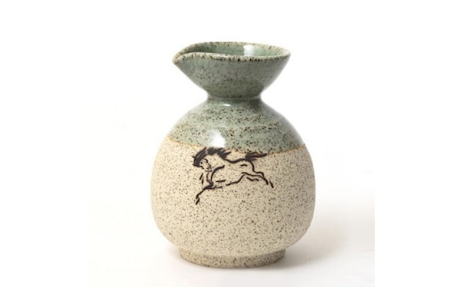 大堀相馬焼 松永窯 砂鉄丸徳利【07461-0175】